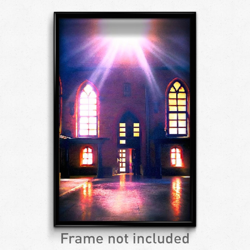 Pixel Art Poster - Notable Almshouse (8 Bit Psychedelic Trippy Video Game Print)