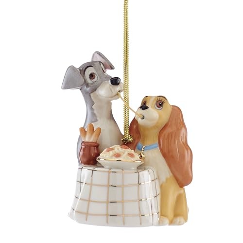 Lenox 890350 Lady and The Tramp Ornament Porcelain Christmas Tree Decoration