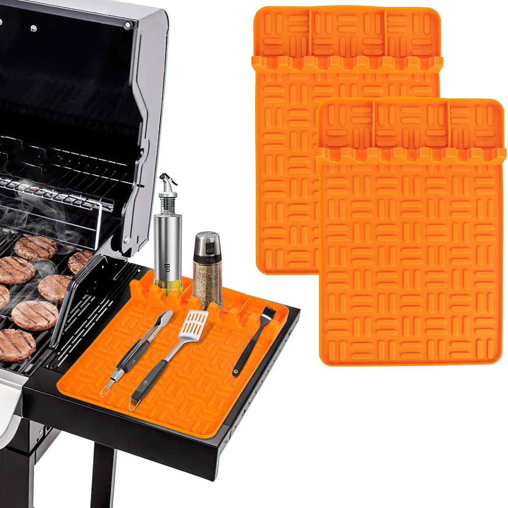 2 Pack Blackstone BBQ Grill Silicone Griddle Tool Mat Set