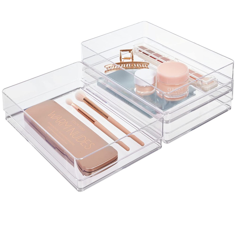 SimpleSort 3-Piece Stackable Clear Drawer Organizer Set | 9