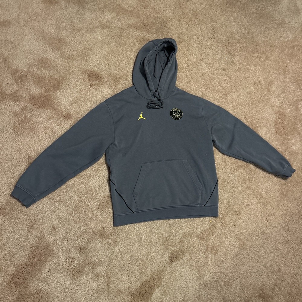 Jordan Sweater Adult Small Gray Hoodie Paris Saint Germain Pullover Mens Hood