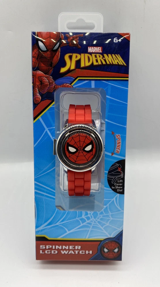 Marvel Spiderman Accutime Kid’s Spinner Watch Digital Spinner Cover