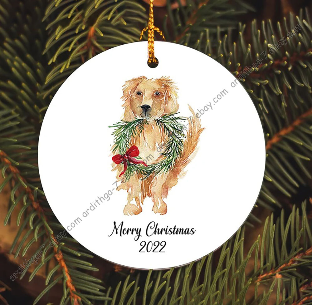 Golden Retriver Personalized Ornaments, Pet and Dog Ornament,Memorial Ornamen