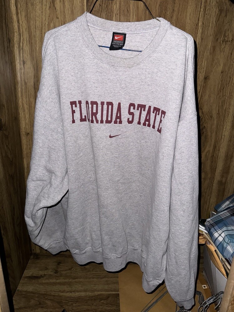 NIKE TEAM CENTER SWOOSH X NCAA FLORIDA STATE SEMINOLES CREWNECK MENS XXL