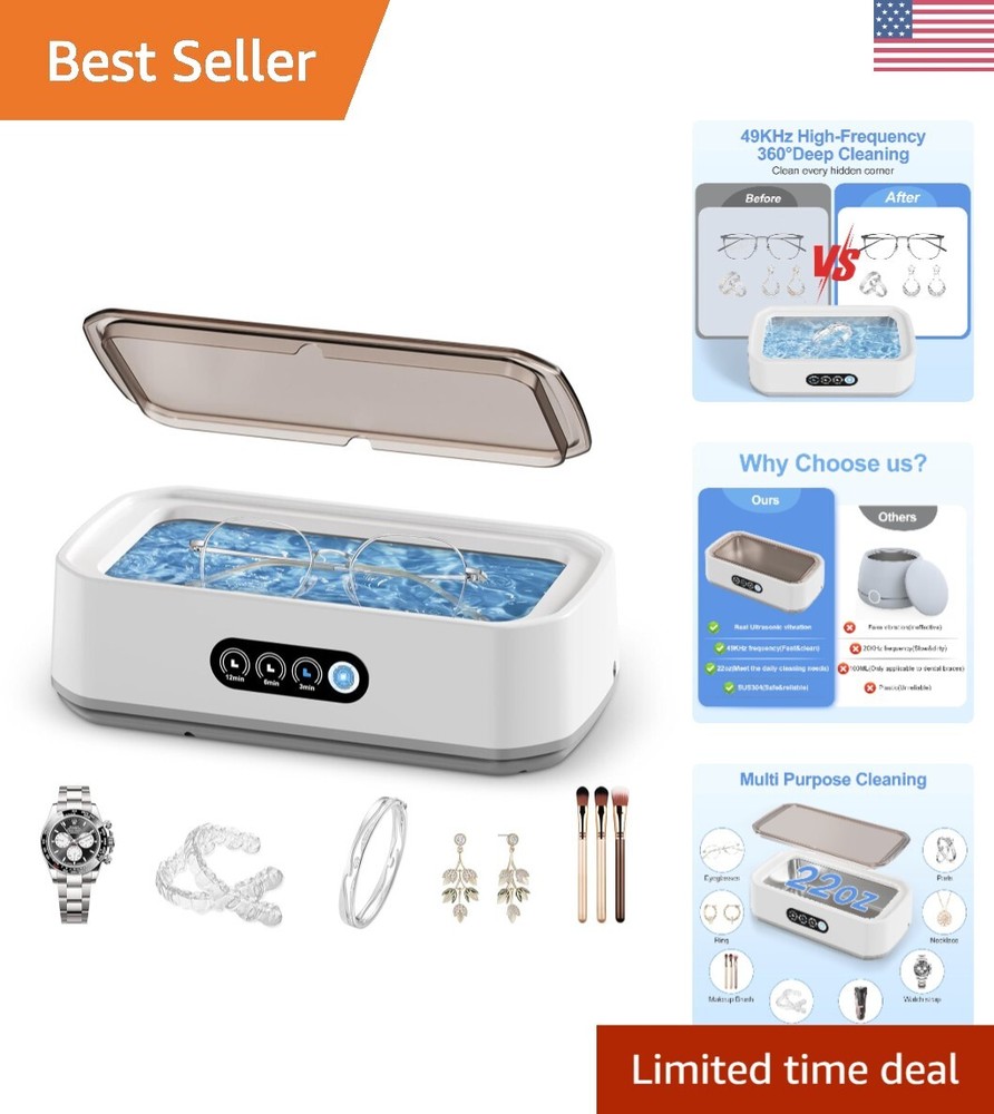 Professional Ultrasonic Jewelry Cleaner with Digital Timer & Touch Control