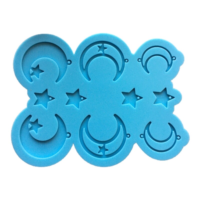 Eardrops Crystal Resin Epoxy Mold DIY Moon Star Dangler Casting Mold