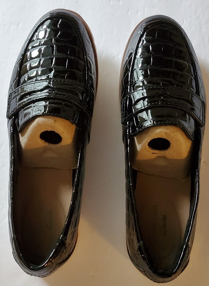 Clarks Women's Serena Terri Loafer Black Patent Leather