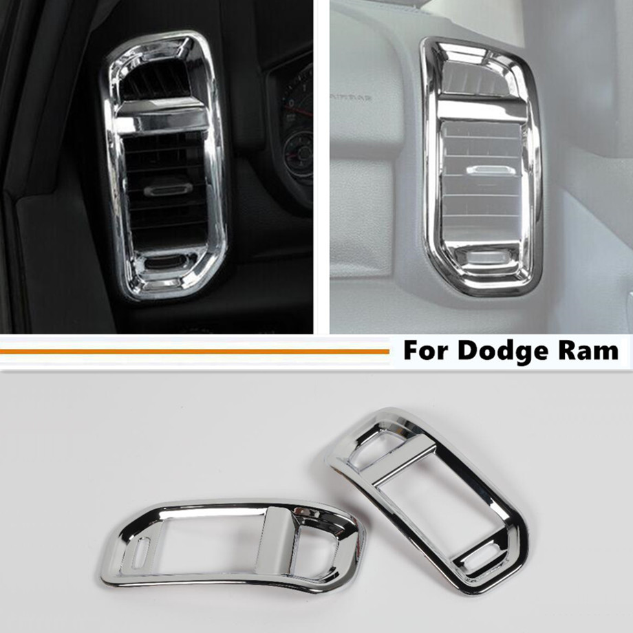 For 2019-2024 Dodge Ram 3500/2500/1500 Chrome Inner Side Air Vent Cover Trim 2P