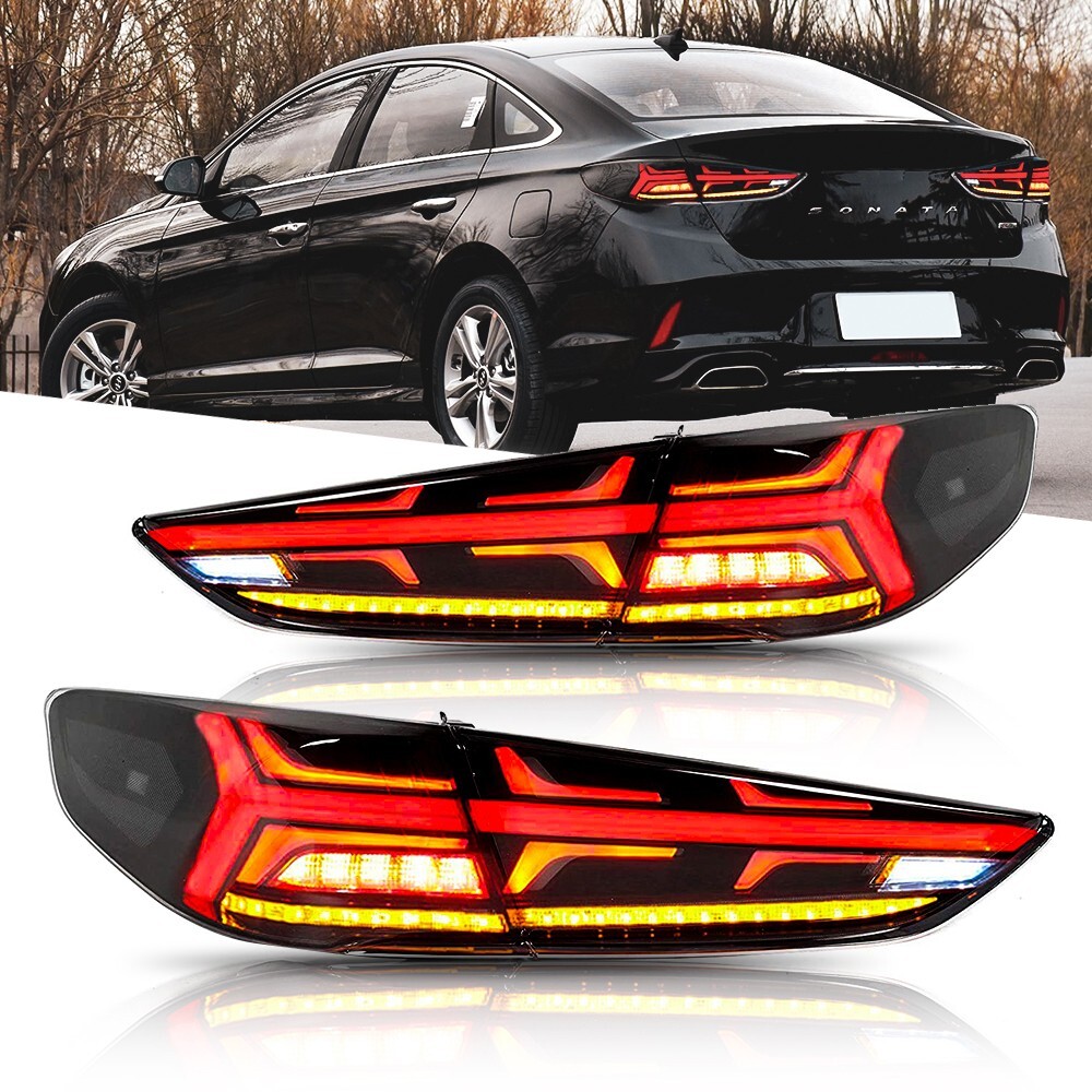 2018-2019 Hyundai Sonata LED Tail Lights with Sequential Animation