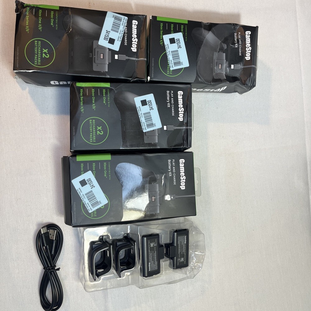 Lot Of 5 GameStop Play And Charge - Battery Kit As Is Flash Sale 🏷️(as Found)-image