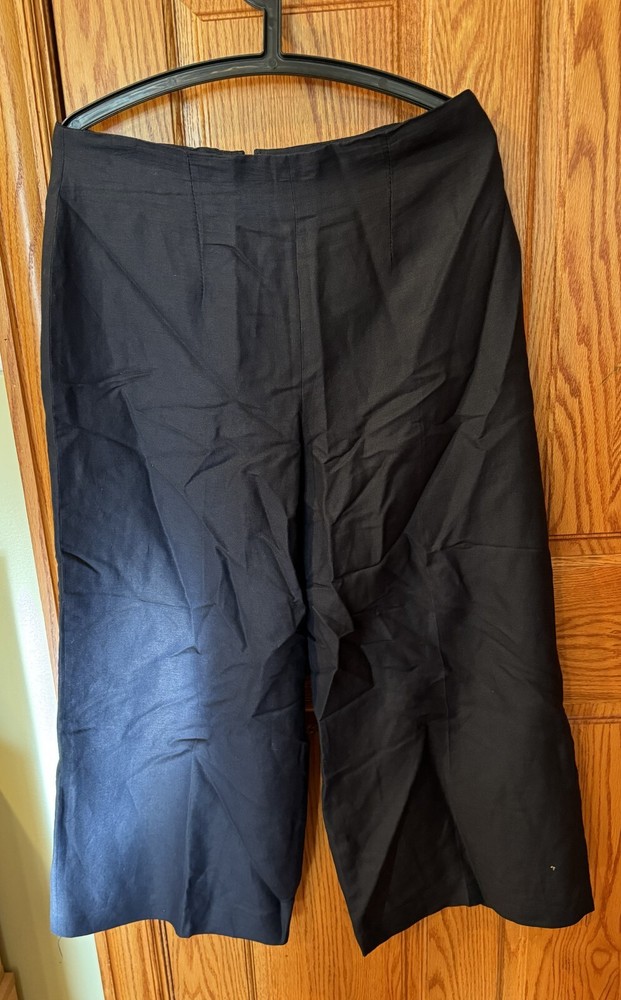 Ann Taylor Blue Pants Women SZ 12 Linen Pre-Owned Good Condition