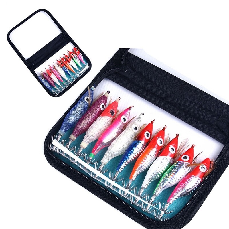 10Pcs Glow-in-the-Dark Squid Jigs for Saltwater Fishing Lures