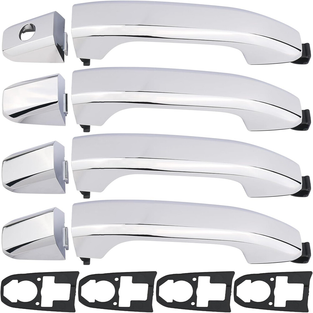 Set of 4 Chrome Exterior Door Handle For 2014-2017 Chevrolet Silverado 1500