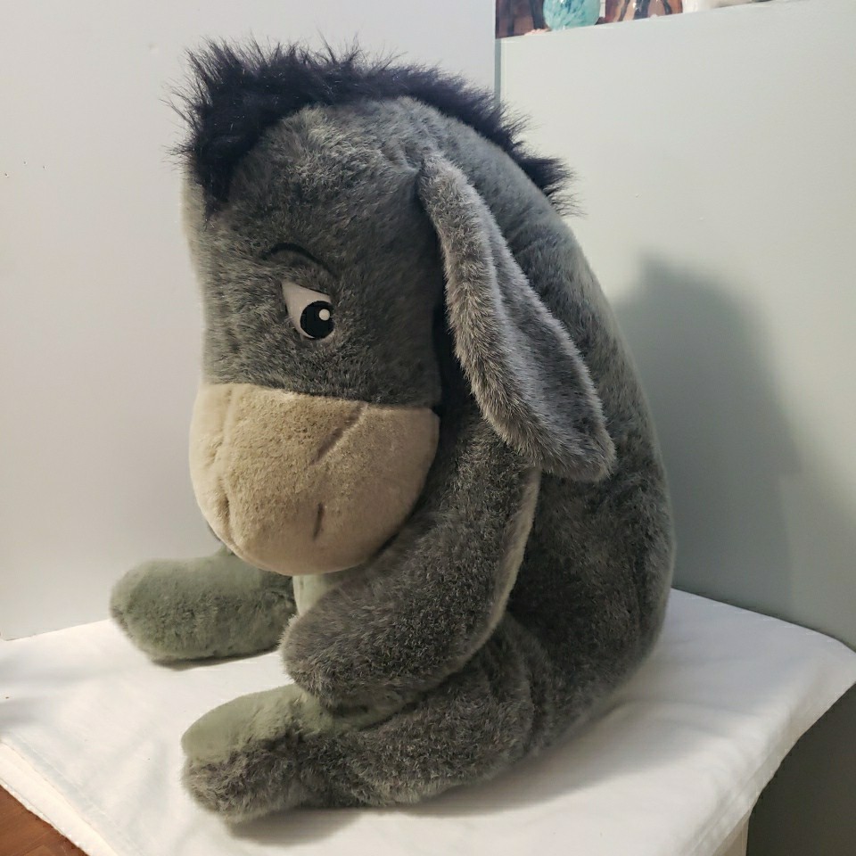 Jumbo Eeyore 25 Plush Winnie Pooh Disney Store Tethered Tail Detachable