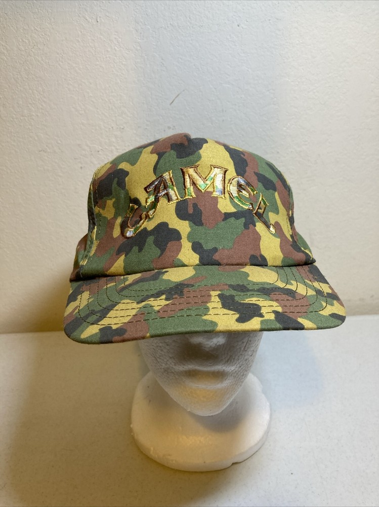 Vintage Camel Cigarette Camo Hat Made In USA Snap Back . B10
