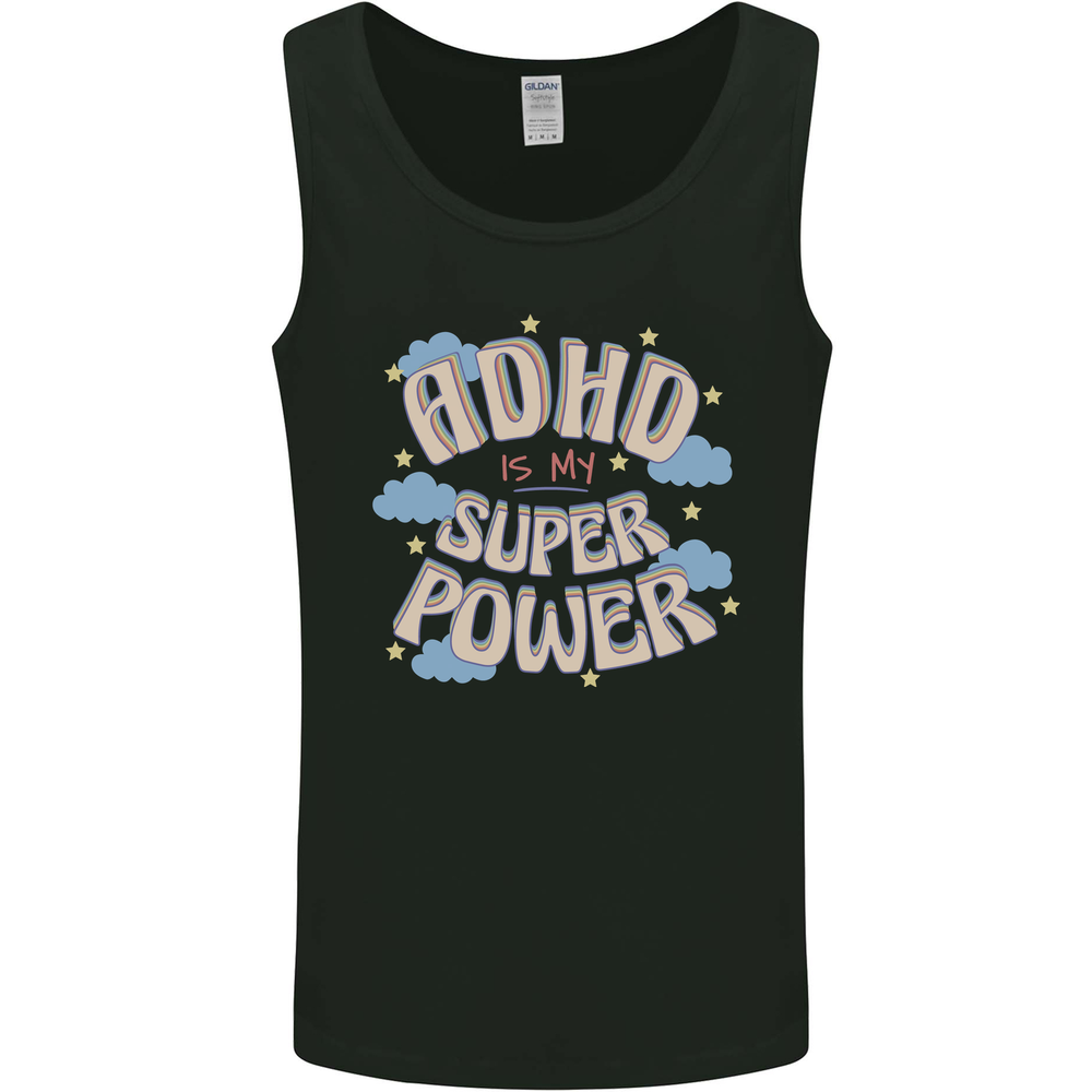 ADHD is My Superpower Mens Vest Tank Top