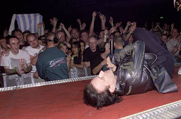 Bono on stage in Earls Court London on 8 21 2001 after hearing his- Old Photo 6