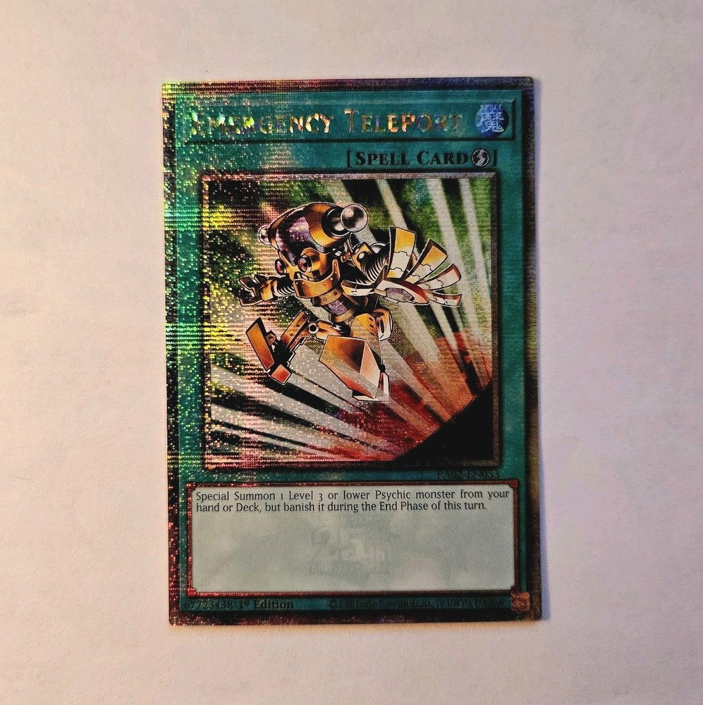 Emergency Teleport Quarter Century Secret Rare RA02-EN053 25th Anniversary NM