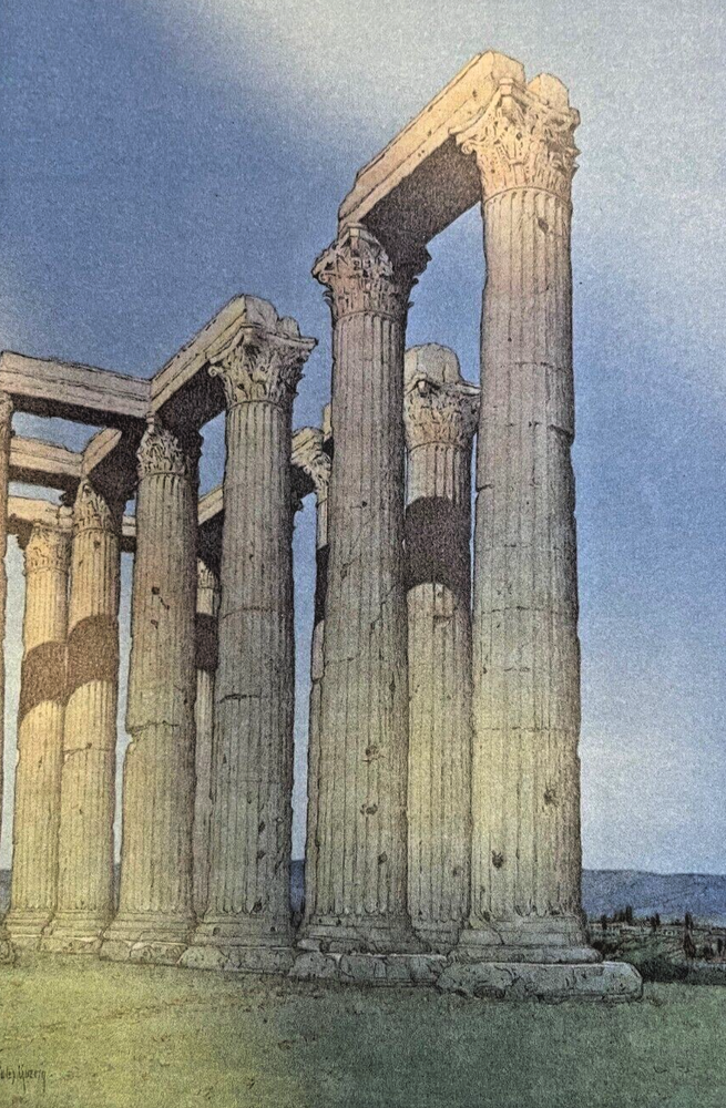 1913 Balkan Peninsula Constantinople Temple of Zeus At Olympia Ancient Delphi
