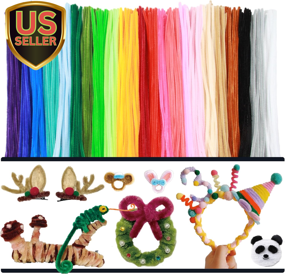 230PCS Upgraded 20 Colors Pipe Cleaners Craft Chenille Stems DIY Art Supplies...