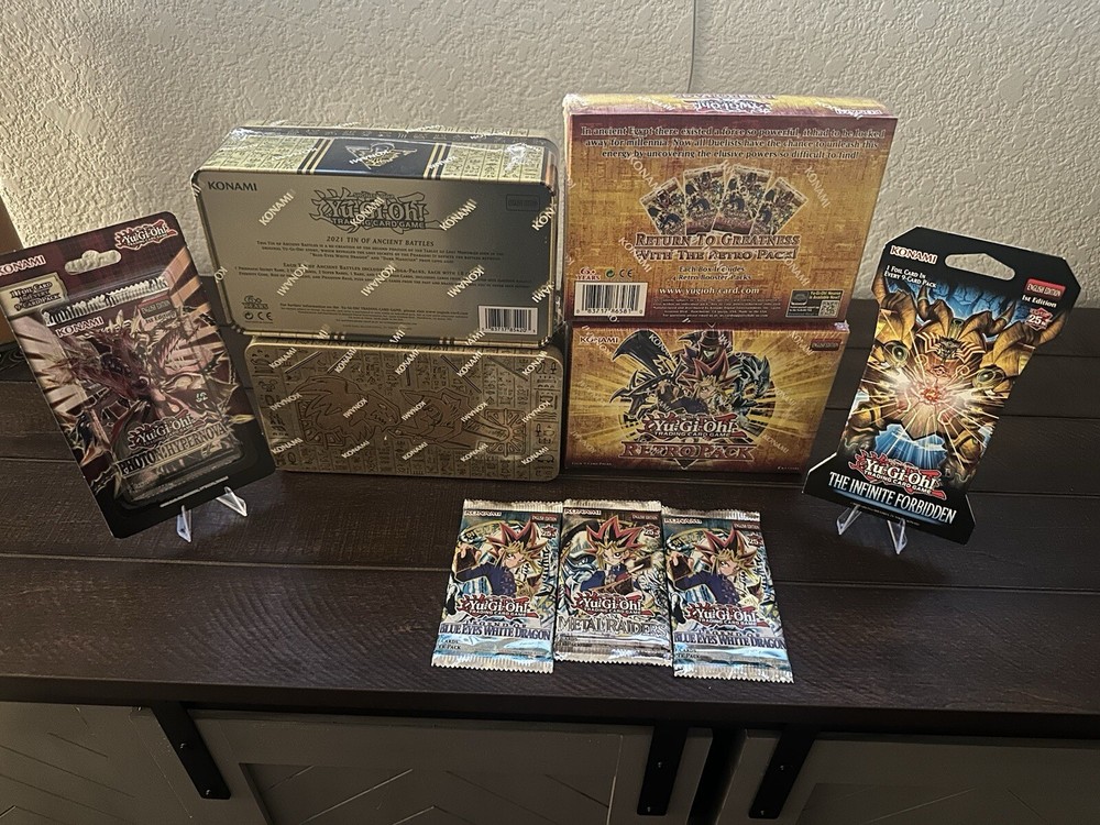 Yu-Gi-Oh Lot Of 9 Sealed Product ~Legend of Blue Eyes, Metal Raiders, Retro Pack