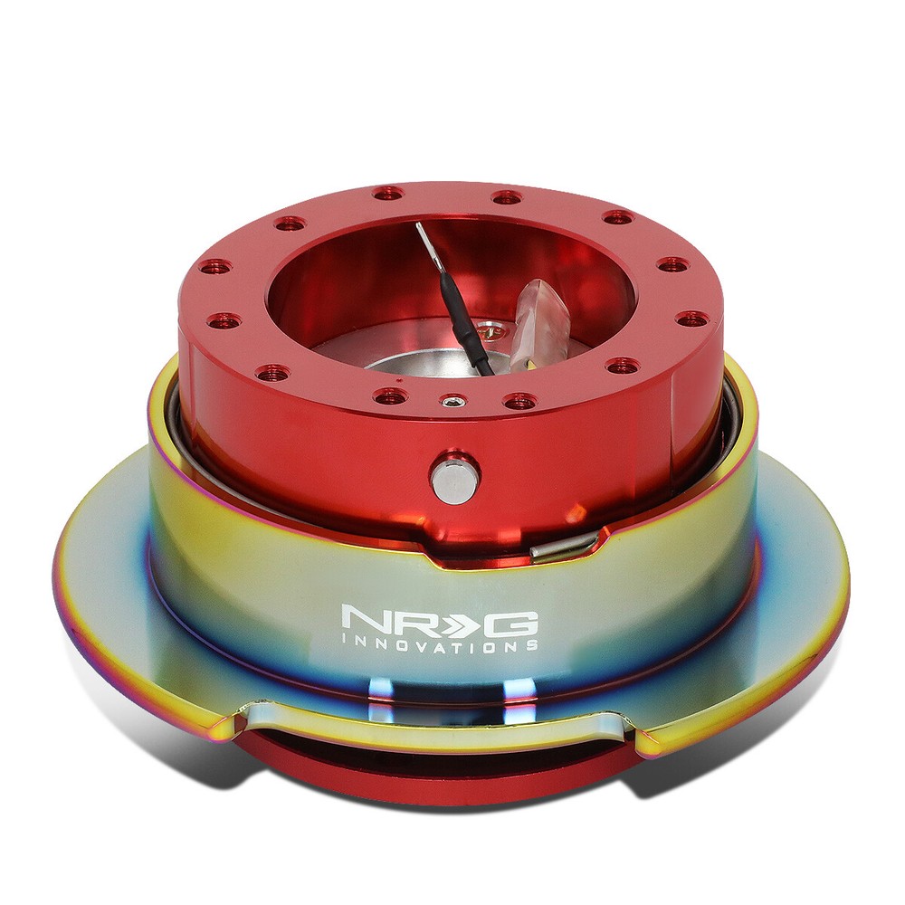 Adaptador de liberación rápida de volante de aluminio NRG Gen 2.5 anillo rojo/neo cromo