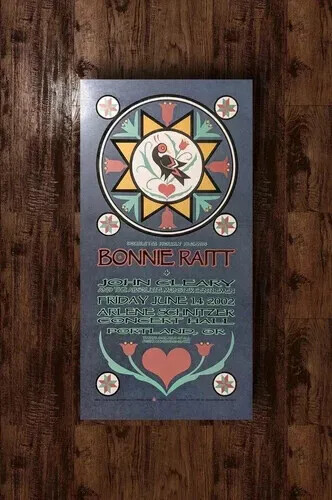 Bonnie Raitt Original Portland 2002 June 14th Official Tour Ltd Concert Poster