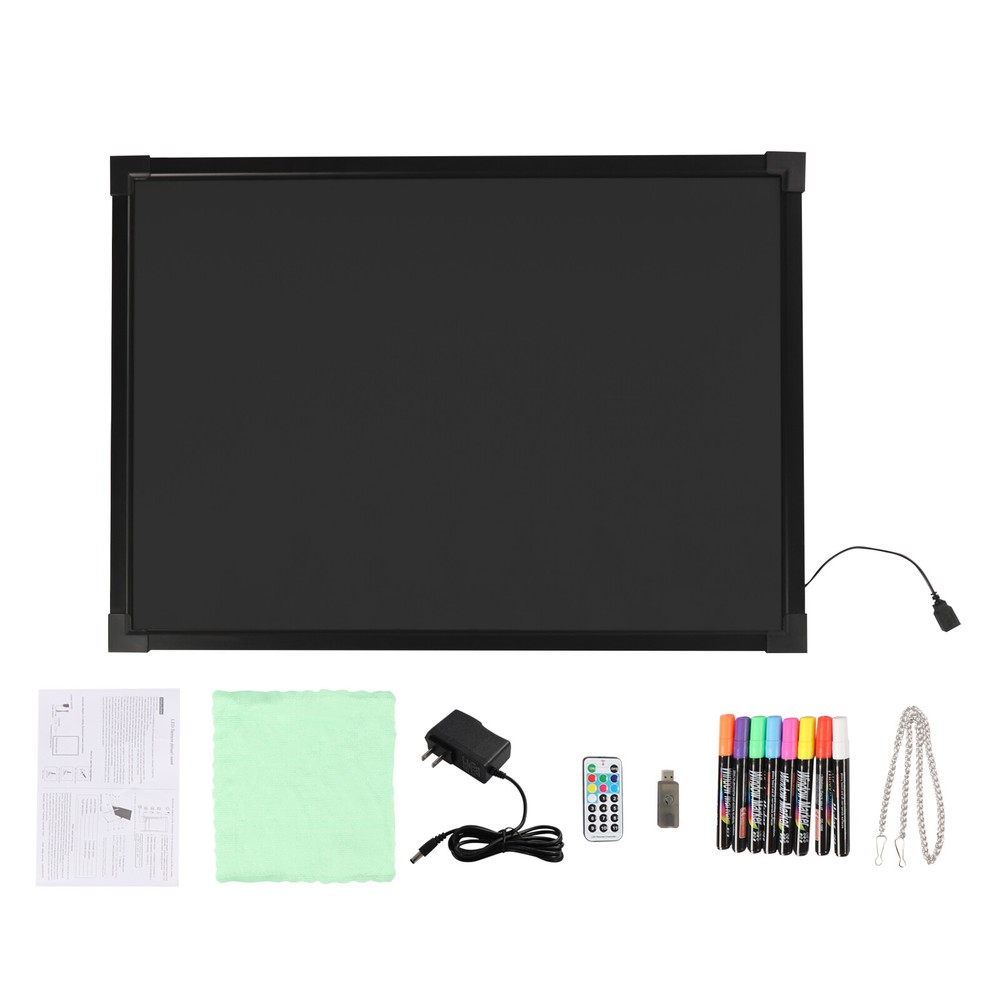 Flashing Illuminated Message Menu Sign Board LED Light Up Writing Board 24