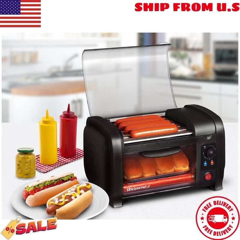 Elite Cuisine Hot Dog Roller and Toaster Oven Brand New Compact and Efficient