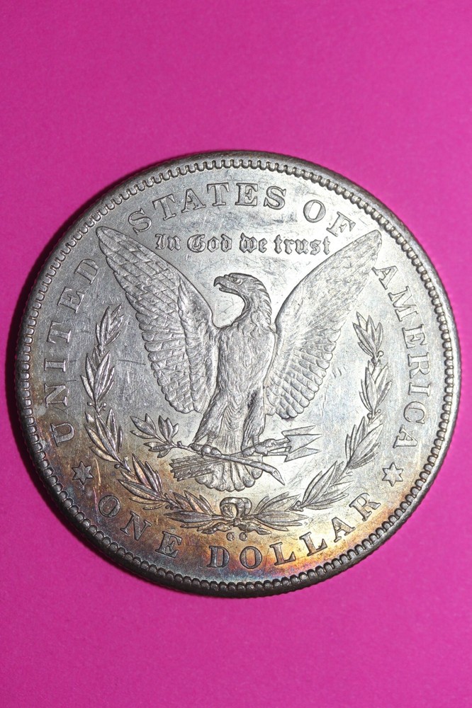 Rainbow Toned 1878 CC Morgan Liberty Silver Dollar Carson City  Minted Coin 286