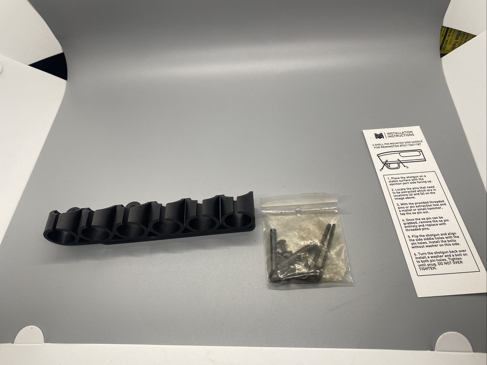SHOTGUN SIDE SADDLE 6 SHELL QUICK DETATCH HOLDER CARRIER FOR REMINGTON 870 12GA