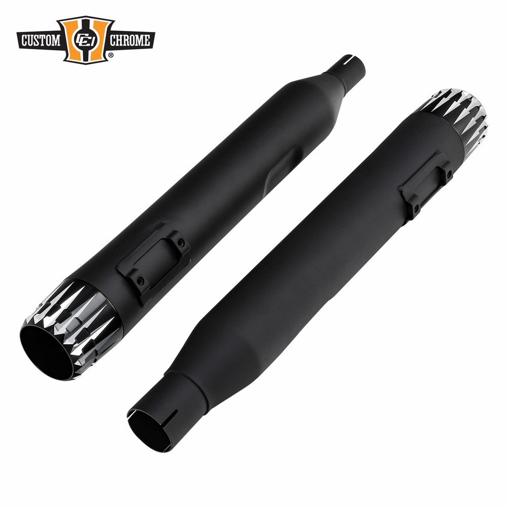Exhaust Pipe Dual Slip On Mufflers Fits For Harley Davidson Touring 2017+ Black