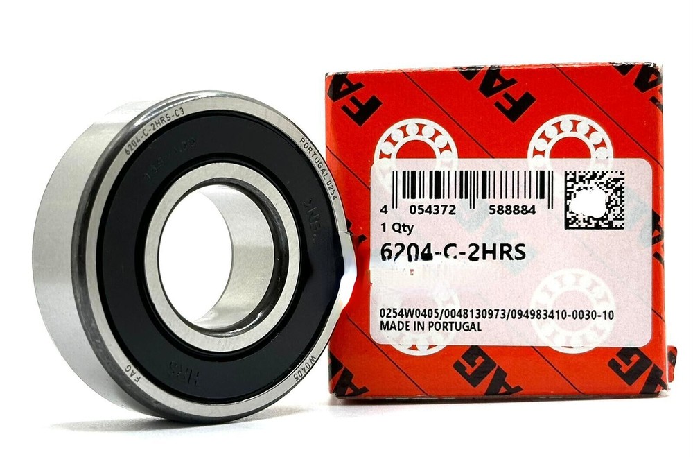 ШАРИКОПОДШИПНИК FAG 6204 2RS С ГЛУБОКИМИ КАНАВКАМИ, РЕЗИНОВЫЙ ЗАПЕЧАТАННЫЙ 20x47x14 мм