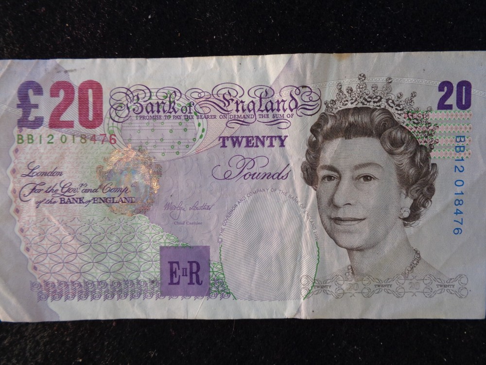 BANK OF ENGLAND TWENTY POUNDS NOTE 1999