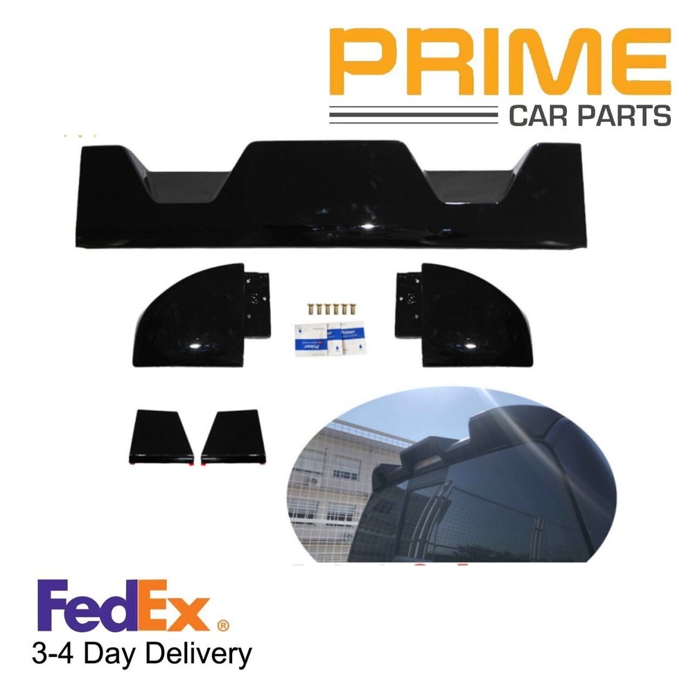 Truck Cab Spoiler Wing Lip Gloss Black For 17-19 Ford F250 F350 F450 Super Duty