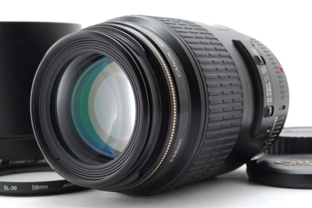 *New Version* Canon EF 100mm f/2.8 Macro USM AF EOS Mount Lens w/ Filter, Hood