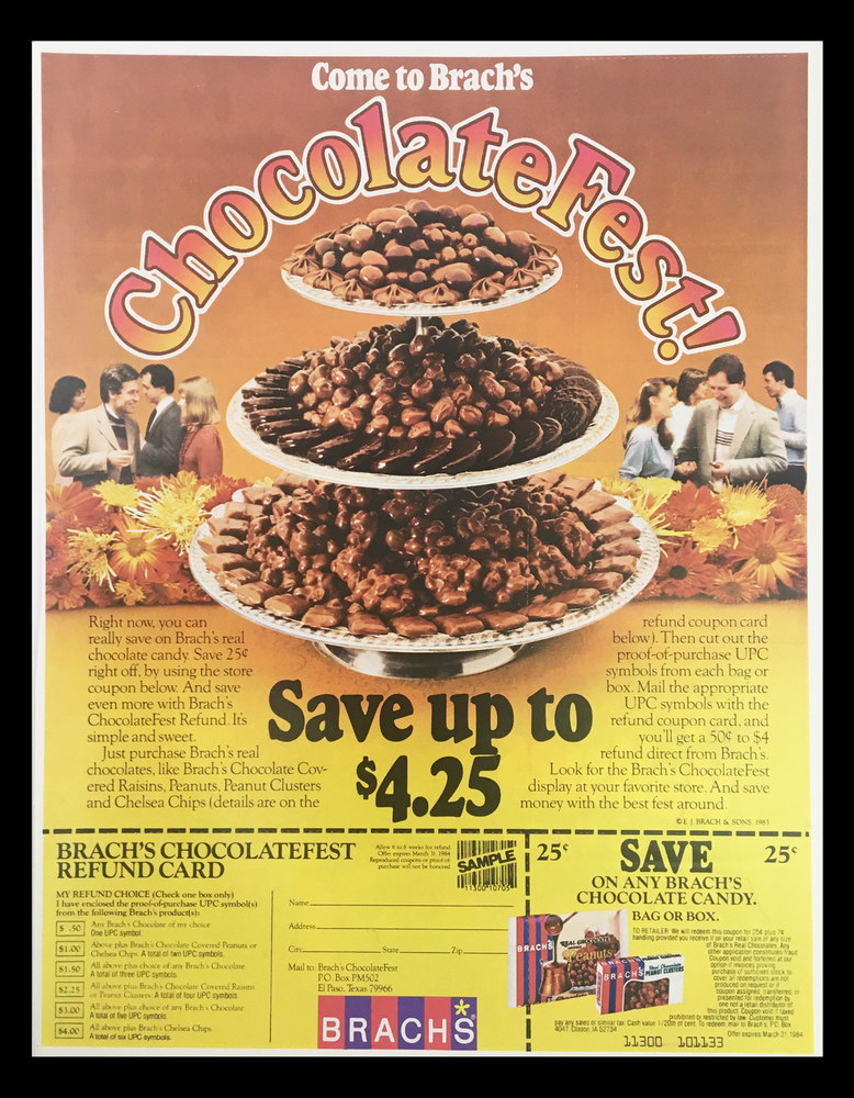 1984 Brachs Chocolate Candy Fest Ad with Coupons-image