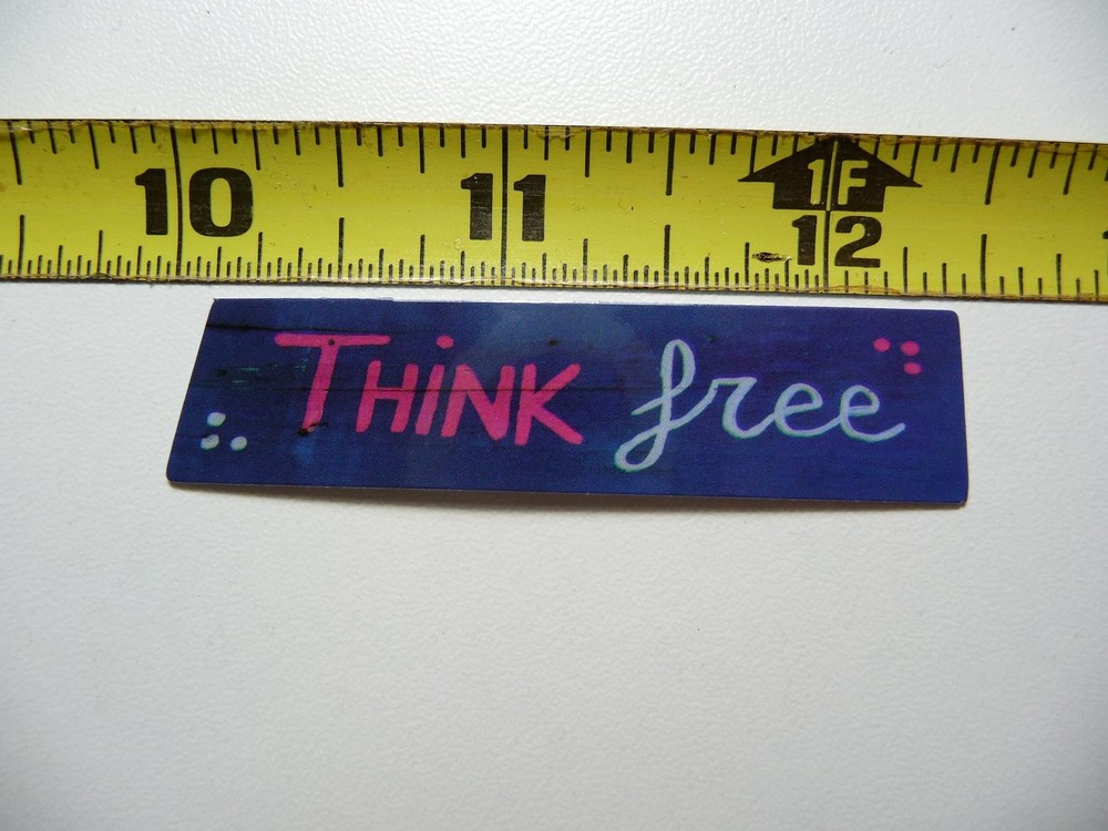 Think Free Sticker Decal for Scrapbooking with Positive Motivational Words
