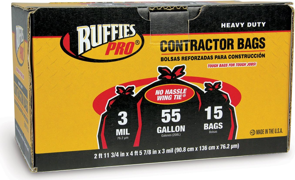 15 Count 55 Gallon Contractor Drum Liners 618940