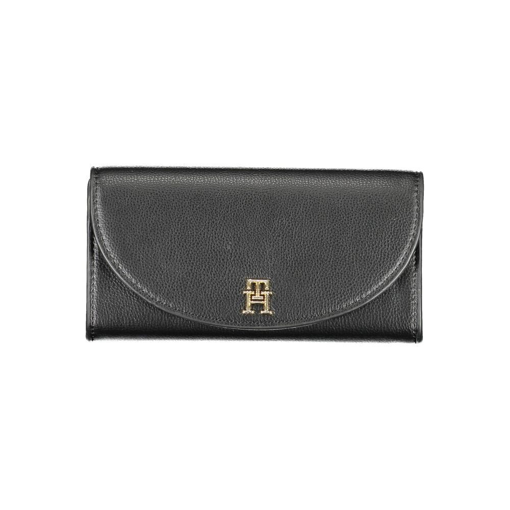 Tommy Hilfiger Black Polyester Slim RFID Wallet for Men