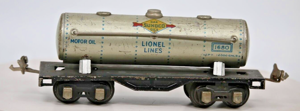 Vintage Lionel 1680 O Gauge Sunoco Tanker Car Train  