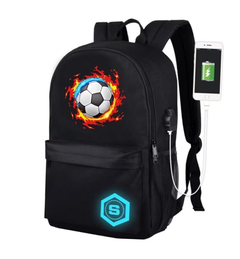 Bookbags for Teen Boys, Anime Cartoon 11.4'' X 6.7'' X 18.9'' Football