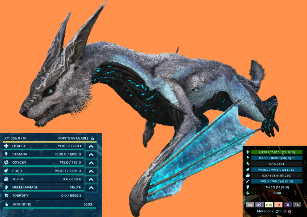 Managarmr 516 DMG %100 imprint Ark Survival Ascended Official PVE