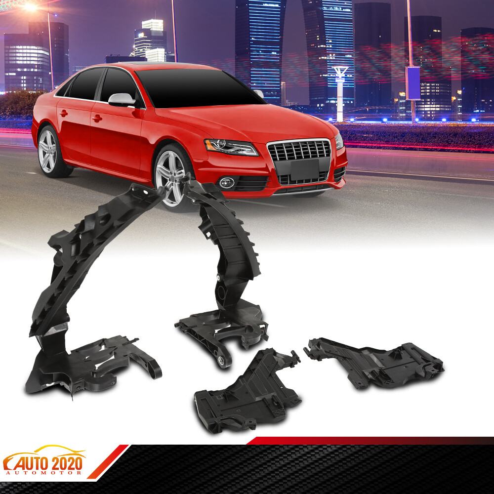 Fit For AUDI A4 B8 2008-12 S4 Headlight Mount Bracket Support Base Plate Kit