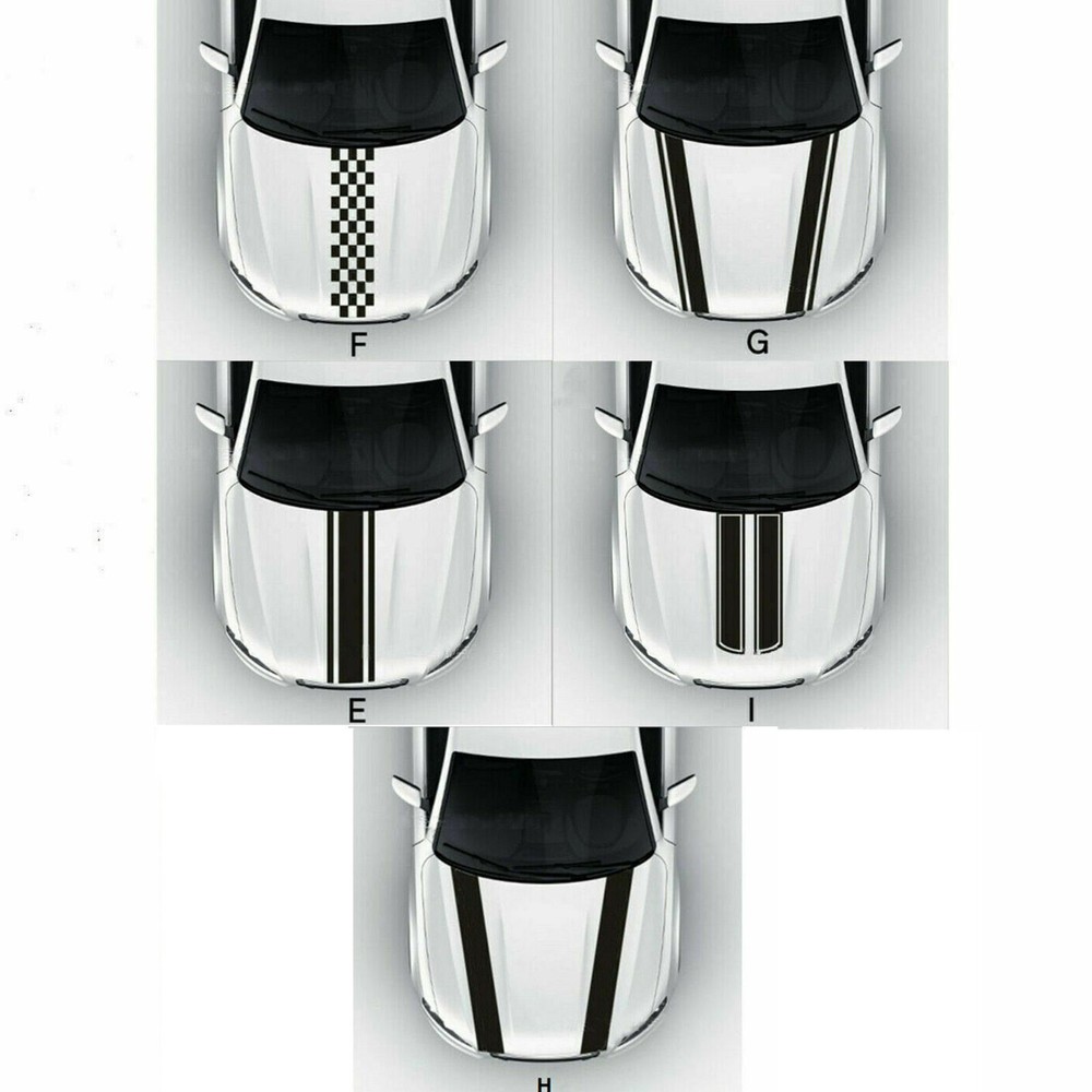 Racing Hood Stripes Decal Vinyl Stickers for Car SUV Truck Universal Fit