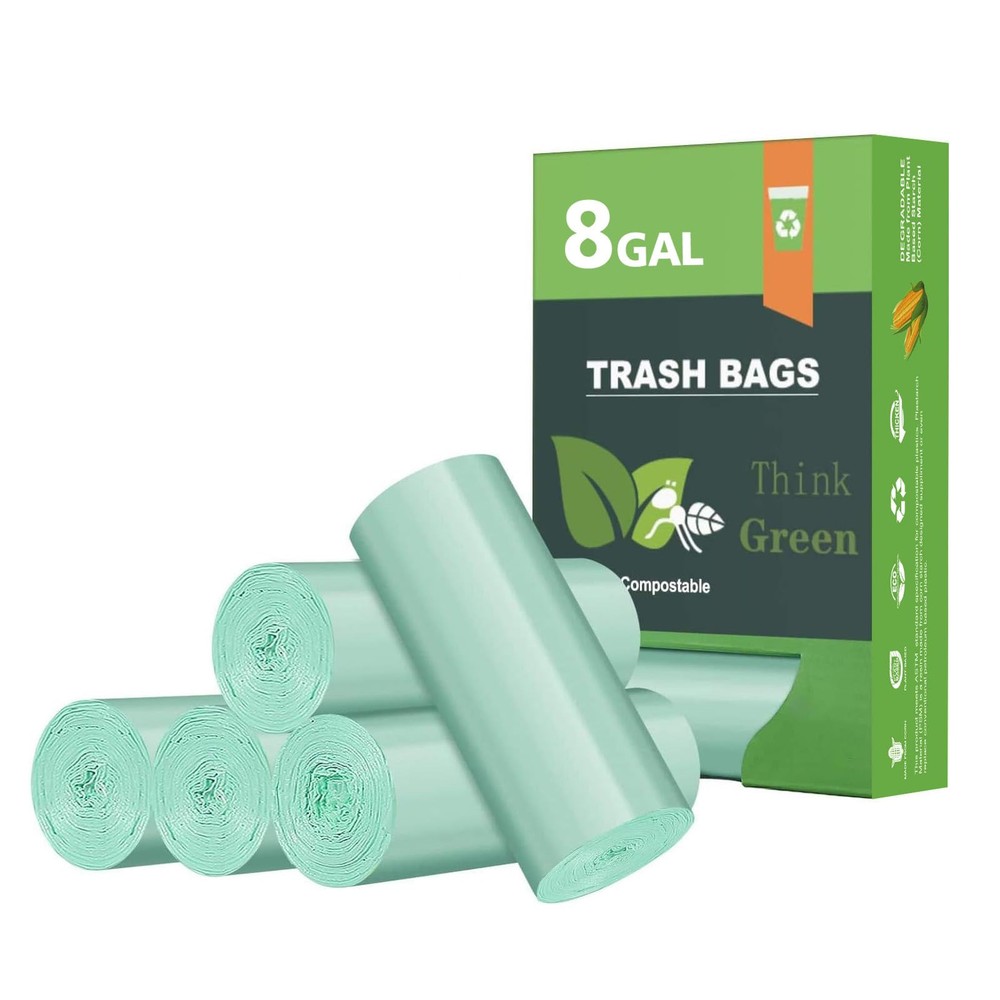 Biodegradable 8 Gallon Trash Bags, Garbage Bags 8 gallon, Compostable Medium ...