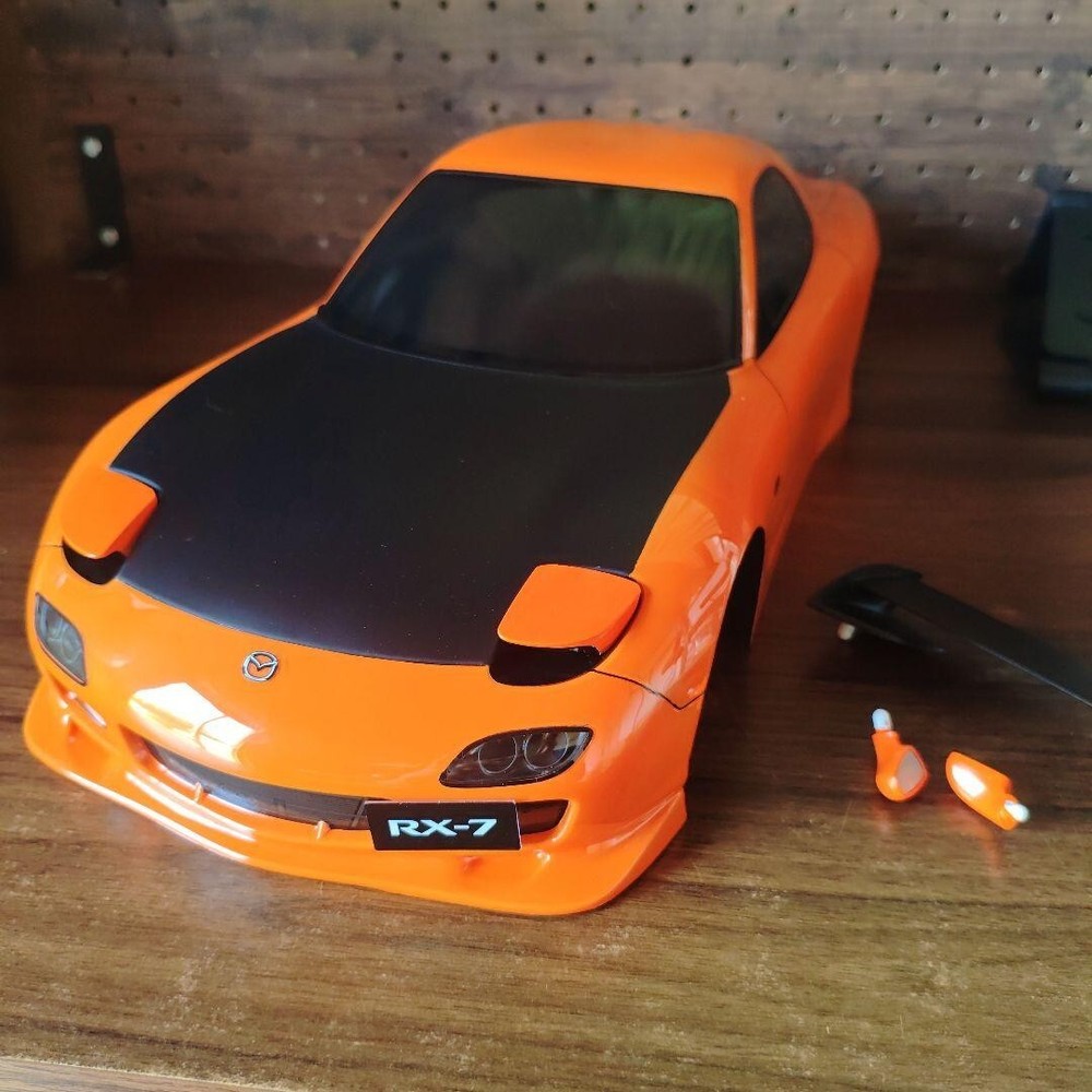 Tamiya RX-7 RC Car Body in Pure Orange - Body Only