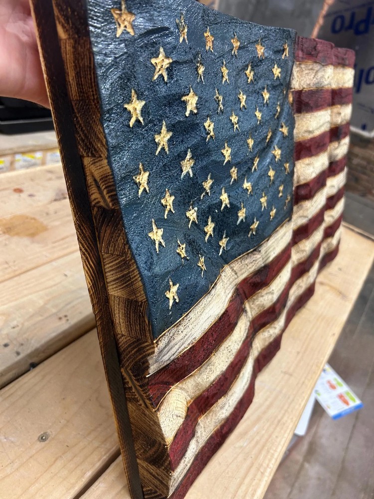 Wood wavy Textured flag (30x16)