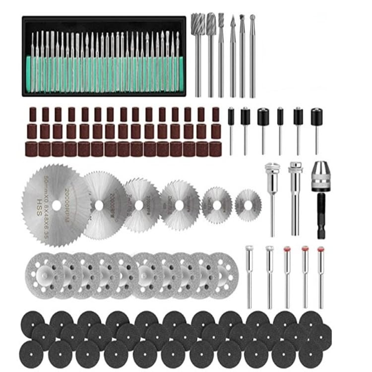 147-Piece Rotary Tool Kit with Cutting, Polishing & Grinding Accessories for Wood Metal Glass