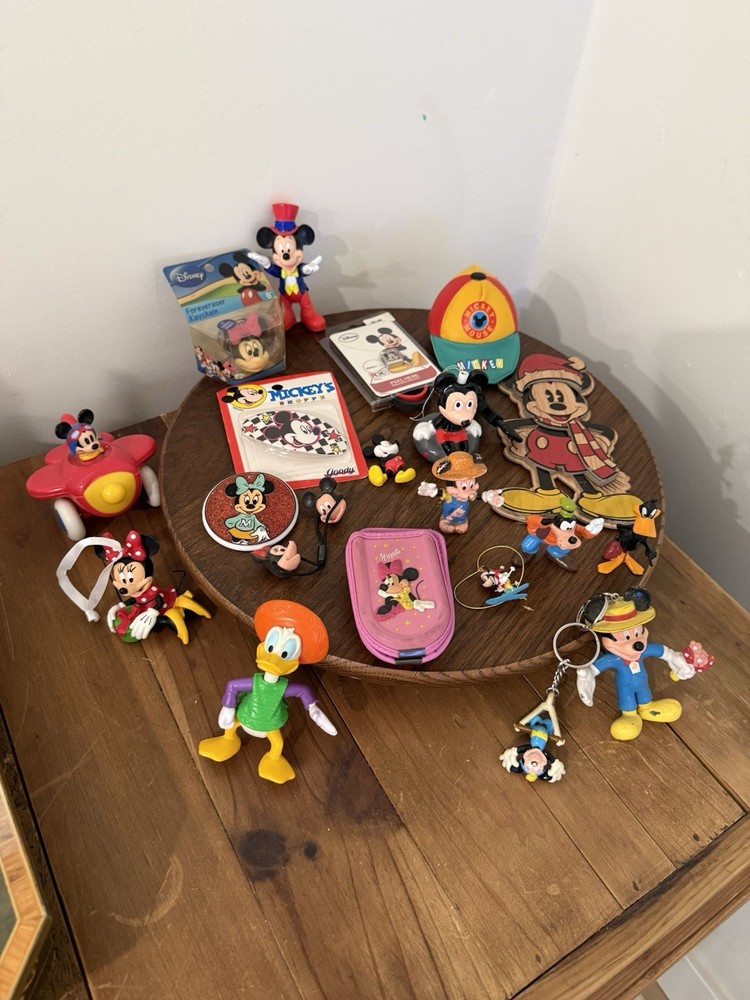 Vintage Disney Mickey Mouse,Minnie, PVC Figures,Ornaments Lot